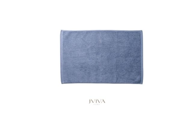 ผ้าเช็ดเท้าคอตตอน 18x28 นิ้ว - CottonLuxe Collection_Plain ฟ้า Dusty Blue