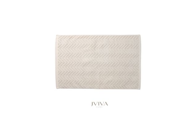ผ้าเช็ดเท้าคอตตอน 18x28 นิ้ว - CottonLuxe Collection_Chevron เขียว Green Seasalt