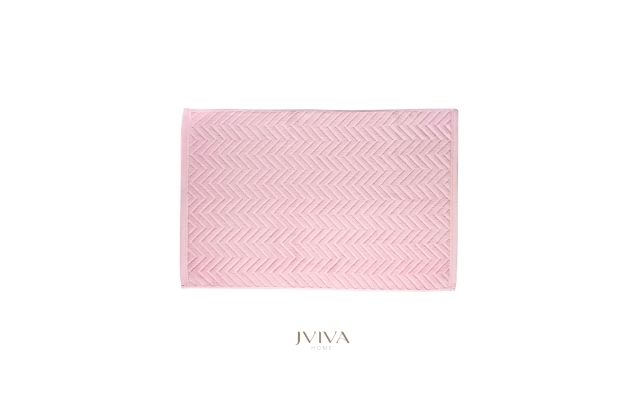 ผ้าเช็ดเท้าคอตตอน 18x28 นิ้ว - CottonLuxe Collection_Chevron ชมพู Pink Blossom