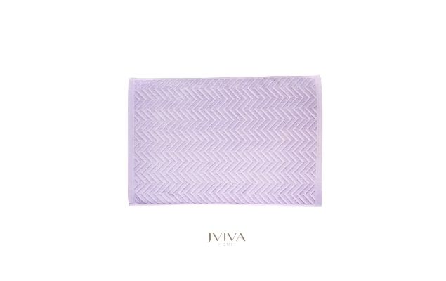 ผ้าเช็ดเท้าคอตตอน 18x28 นิ้ว - CottonLuxe Collection_Chevron ม่วง Purple Lavender