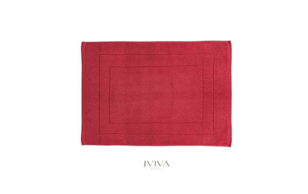 ผ้าเช็ดเท้าคอตตอน 18x28 นิ้ว - CottonLuxe Collection_Parallel แดง Red Berry