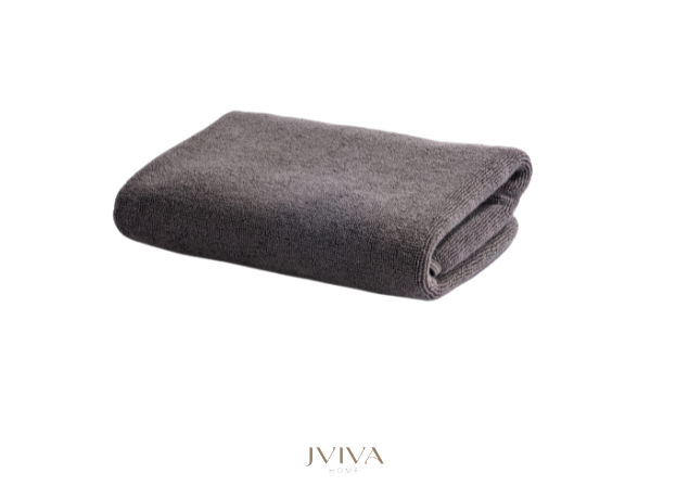 ผ้าเช็ดหน้า : ขนาด 12x12 นิ้ว (1.5 ปอนด์) สีเทา Grey Charcoal