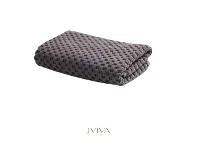 ผ้าเช็ดหน้า : ขนาด 12x12 นิ้ว (1.5 ปอนด์) สีเทา Grey Charcoal