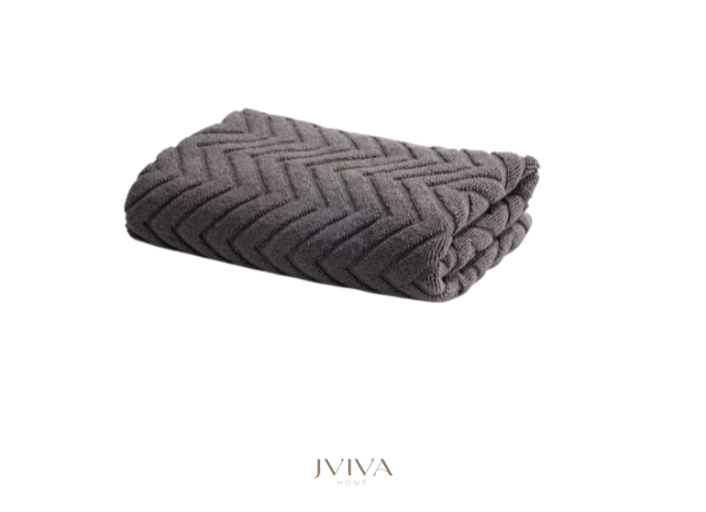 ผ้าเช็ดหน้า : ขนาด 12x12 นิ้ว (1.5 ปอนด์) สีเทา Grey Charcoal