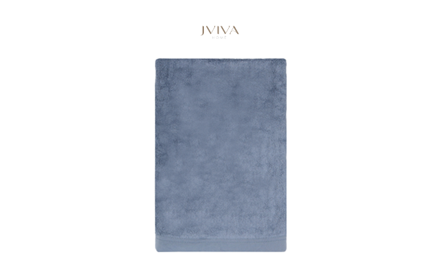 ผ้าเช็ดหน้าใยไผ่ 100% ขนาด 13x13 นิ้ว สีฟ้า Dusty Blue