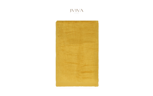 ผ้าเช็ดหน้าใยไผ่ 100% ขนาด 13x13 นิ้ว สีเหลือง Yellow Mustard