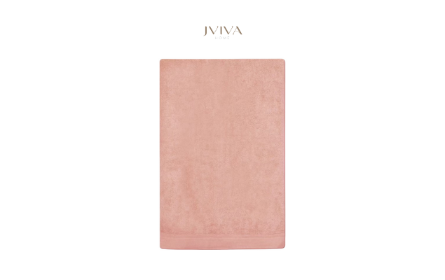 ผ้าเช็คตัวใยไผ่ 100% ขนาด 27x60 นิ้ว Size L สีชมพู Pink Mellow Rose