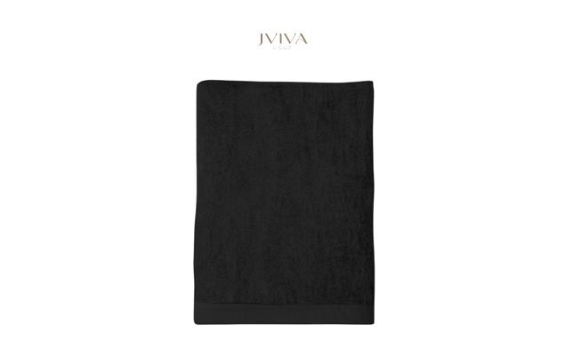 ผ้าเช็ดหน้าใยไผ่ 100% ขนาด 13x13 นิ้ว สีดำ Onyx Black